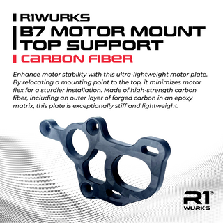 R1WURKS (B7 Series) Motor Mount, Top Support, Carbon Fiber