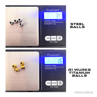 Titanium Lower Shock Pivot Balls, Titanium Nitride Coated