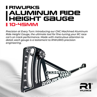 R1WURKS Aluminum Ride Height Gauge (10-45mm) Post 1