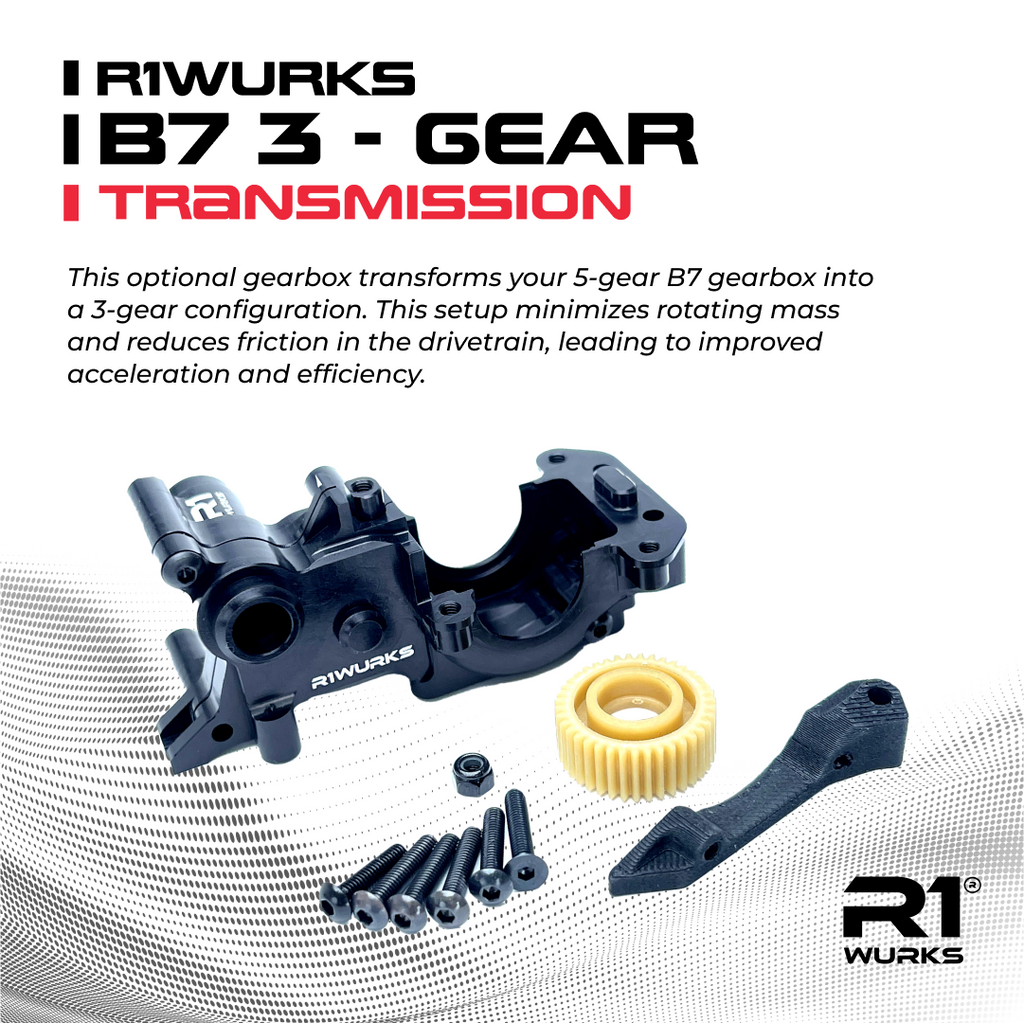 R1WURKS (B7 Series) 3-Gear Transmission – R1 Brushless Motor Lab, LLC.