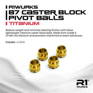 R1WURKS B7 Caster Block Pivot Balls, Titanium