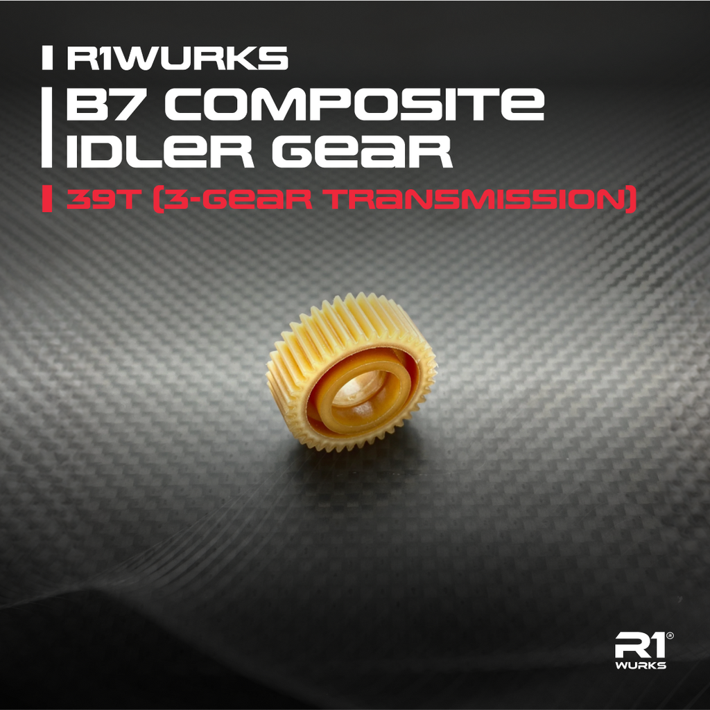 R1WURKS (B7 Series) Composite Idler Gear, 39T (3-Gear Transmission) – R1 Brushless Motor Lab, LLC