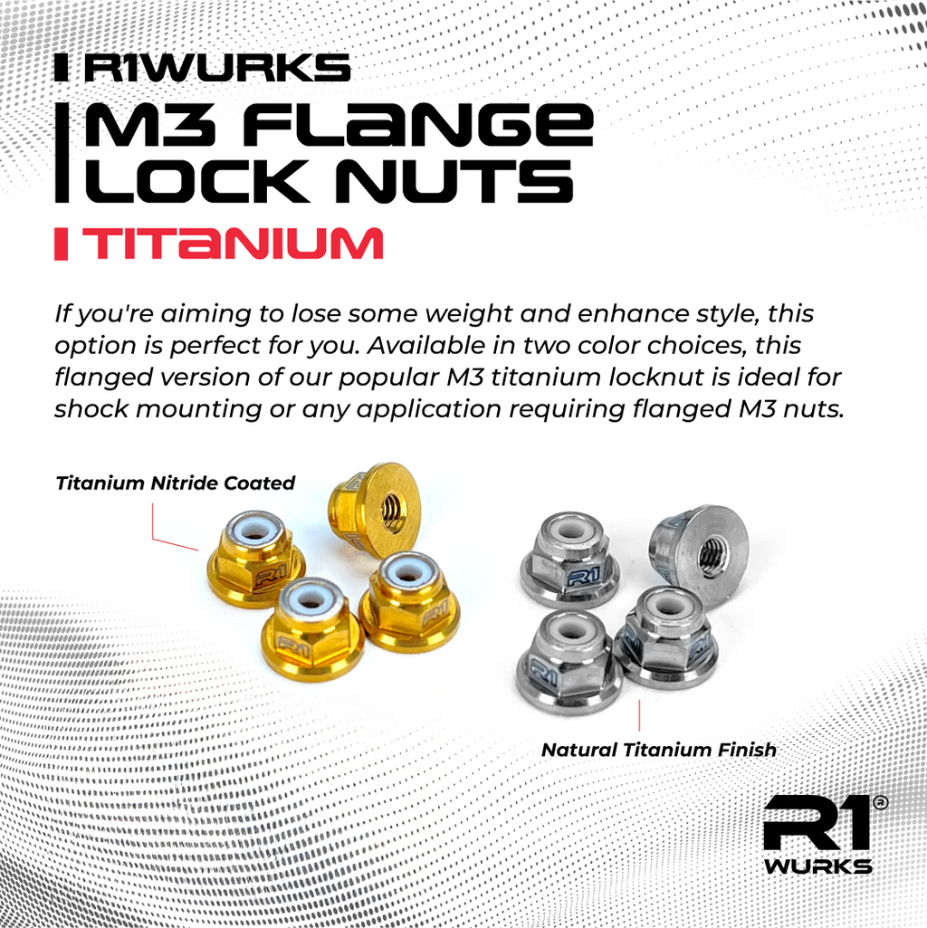 R1WURKS Titanium M3 Flange Locknuts – R1 Brushless Motor Lab, LLC.