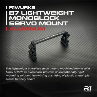 R1WURKS B7 lightweight Monoblock Servo Mount, Aluminum