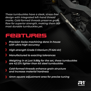 R1WURKS DC1 Titanium Turnbuckle Set