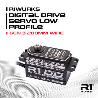 R1WURKS Digital Drive Servo Low Profile- GEN 3 200mm Wire 050001