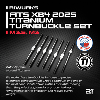 R1WURKS Fits XB4 2025 Titanium Turnbuckle Set, M3.5, M3