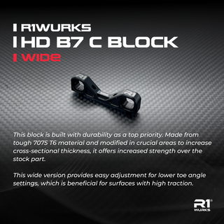 R1WURKS B7 Arm Mount C, Wide, Aluminum, Black
