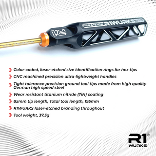 R1WURKS Premium Metric Hex Driver, 3.0mm