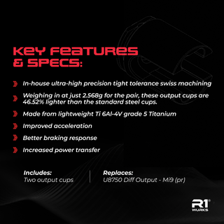 R1WURKS Titanium Diff Output, Mi9, FT9