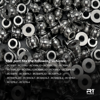 R1WURKS Titanium Lower Shock Pivot Balls