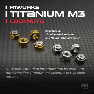 R1WURKS Titanium M3 Locknuts