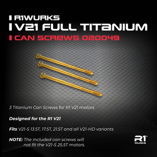 R1WURKS V21 Titanium Can Screws 020049 - R1 Brushless Motor Lab, LLC.