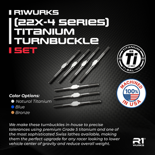 R1WURKS (22-X4 Series) Titanium Turnbuckle Set, M3.5
