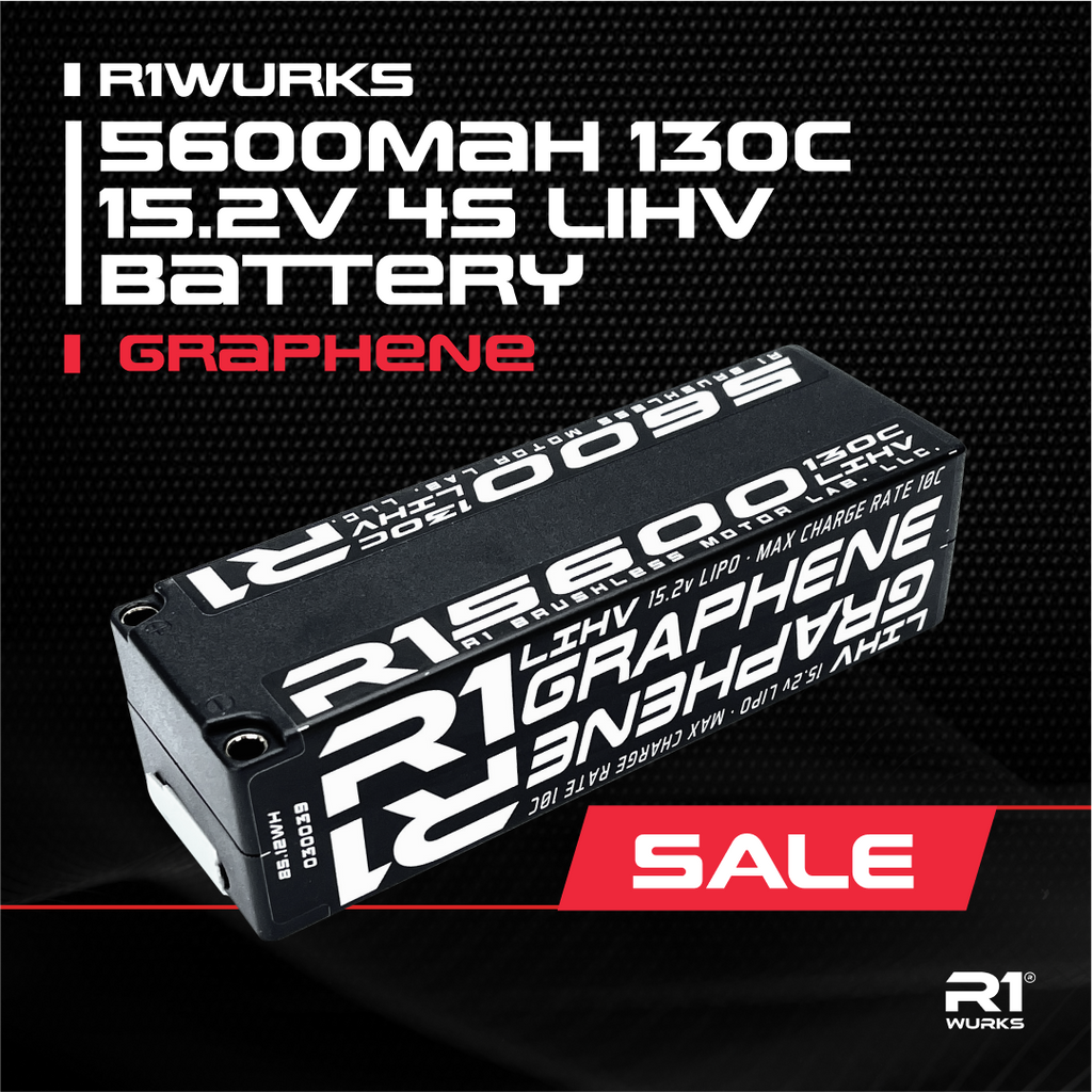 R1WURKS 5600mah 130C 15.2V 4S LiHV Battery, Graphene – R1