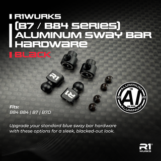 R1WURKS (B7 / B84 Series) Aluminum Sway Bar Hardware Set, Black
