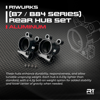 R1WURKS (B7 / B84 Series) Rear Hub Set, Aluminum