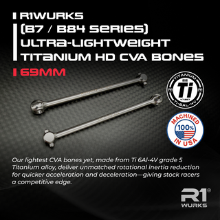 R1WURKS (B7 / B84 Series) Ultra-lightweight Titanium HD CVA Bones, 69mm