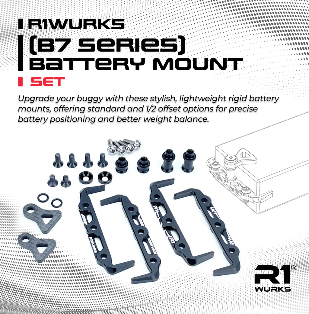 Gmade Crawler R1 Rock Buggy Upgrade Parts Aluminium Battery Holder - 1Pc Set Red