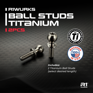 R1WURKS Ball Studs, Titanium, 2pcs