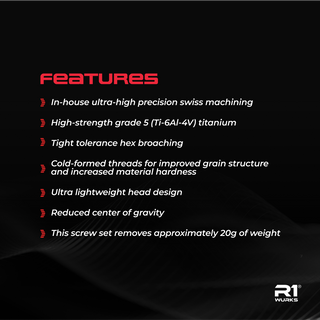 R1WURKS Fits LD3 Titanium upper Screw Set