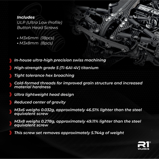 schumacher mi9 titanium screws