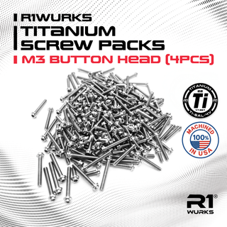 R1WURKS Titanium Screw Packs, M3 Button Head (4pcs)