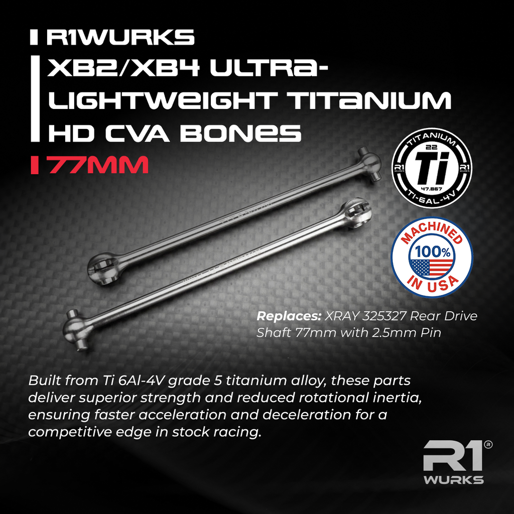 bonecrystal。 R1WURKS Fits XB2/XB4 Ultra-lightweight Titanium HD CVA Bones, 77mm
