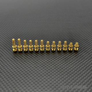 DC1 Titanium Nitride Coated Titanium Ball Stud kit