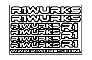 R1 WURKS STICKER SHEET - R1 Brushless Motor Lab, LLC.