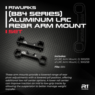 R1WURKS (B84 Series) Aluminum LRC Rear Arm Mount Set