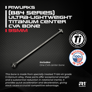 R1WURKS (B84 Series) Ultra-lightweight Titanium Center CVA Bone, 95mm