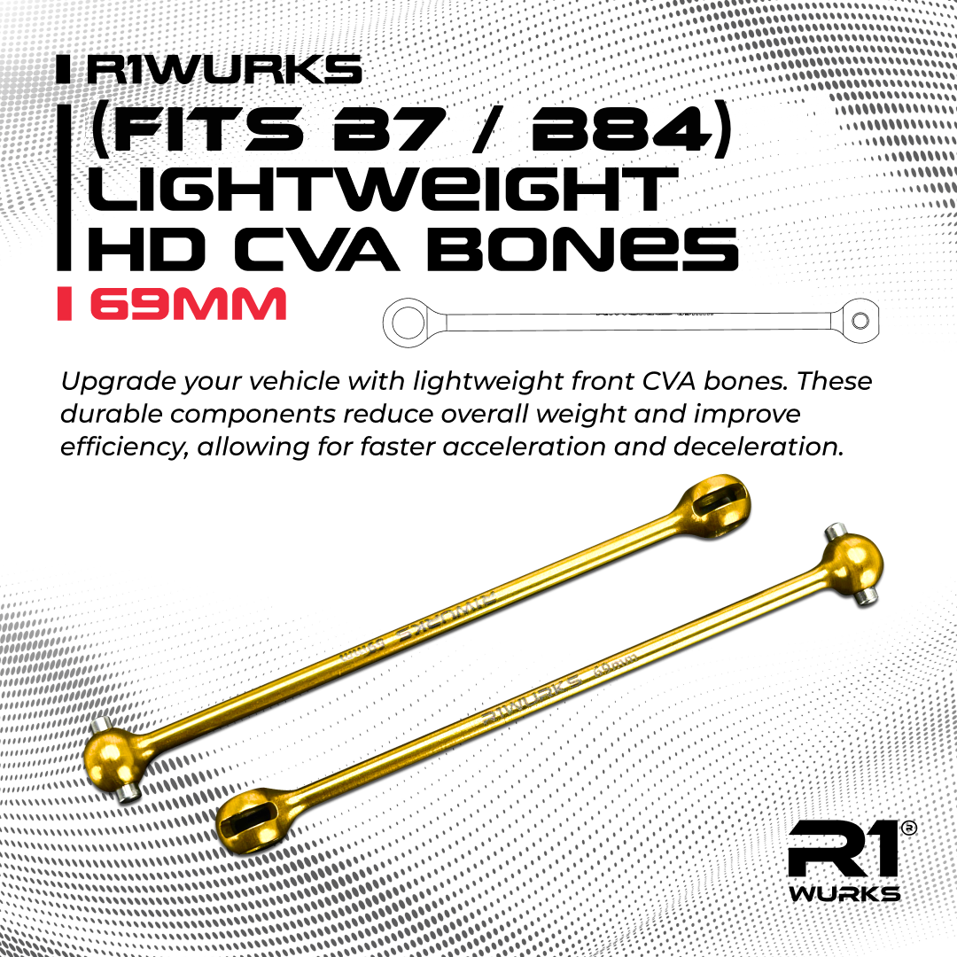R1WURKS (Fits B7 / B7.1 / B84 Series) Lightweight HD CVA Bones, 69mm