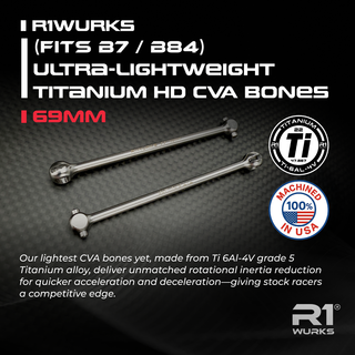 R1WURKS (Fits B7 / B7.1 / B84 Series) Ultra-lightweight Titanium HD CVA Bones, 69mm