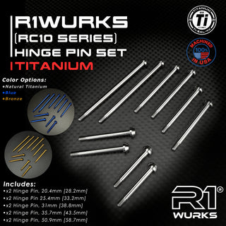 R1WURKS (RC10 Series) Titanium Hinge Pin Set
