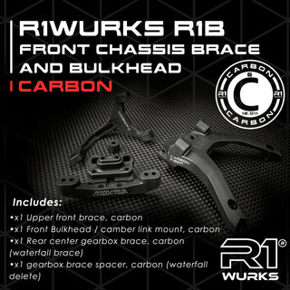 R1B Carbon Front Chassis Brace and Bulkhead