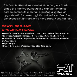 R1B Carbon Front Chassis Brace and Bulkhead