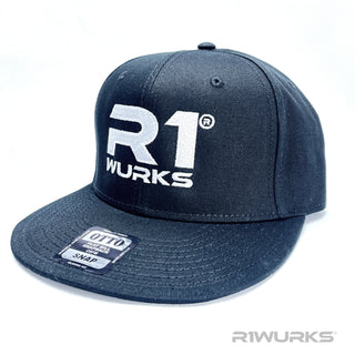 R1 Wurks Premium Snapback Hat, Black