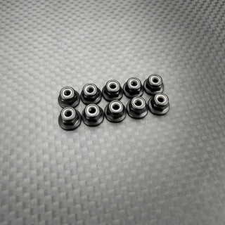 R1WURKS M3 Locknuts, Flanged, Black