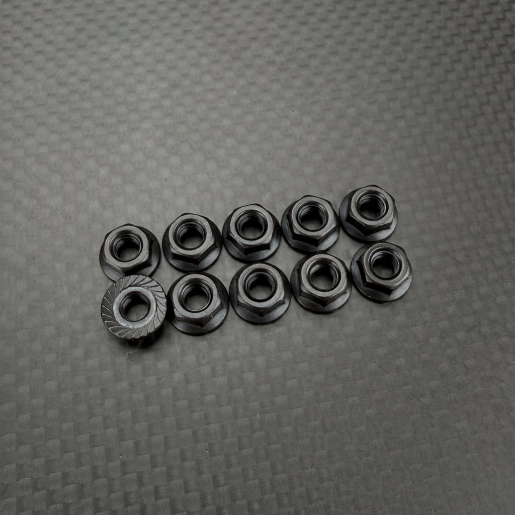 R1WURKS M4 Nut, Serrated, Flanged, Black – R1 Brushless Motor Lab, LLC.