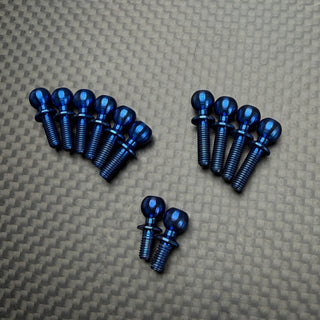 R1WURKS (T7 / SC7 Series) Turnbuckle Ball Stud Set, Titanium, 12pcs