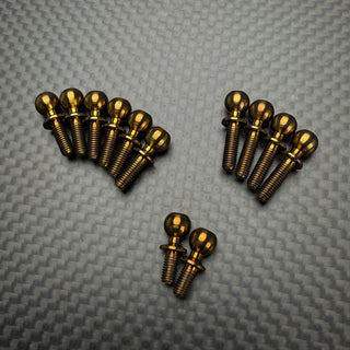 R1WURKS (T7 / SC7 Series) Turnbuckle Ball Stud Set, Titanium, 12pcs