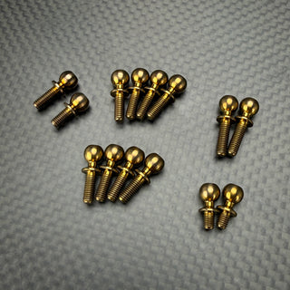 R1WURKS (B7.1 Series) Turnbuckle Ball Stud Set, Titanium, 14pcs
