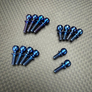 R1WURKS (B7.1 Series) Turnbuckle Ball Stud Set, Titanium, 14pcs
