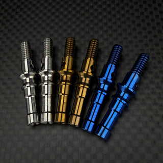 R1WURKS (Compatible with RC10®) Titanium Hex Adapter Axles, Front