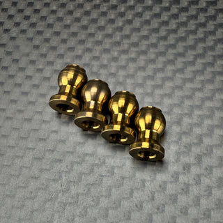 R1WURKS (Compatible with RC10®) Titanium Lower Shock End Pivot Ball (4pcs)