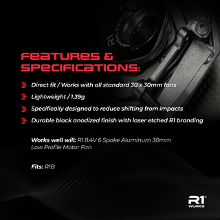R1WURKS R1B Fan Mount, Side, Aluminum