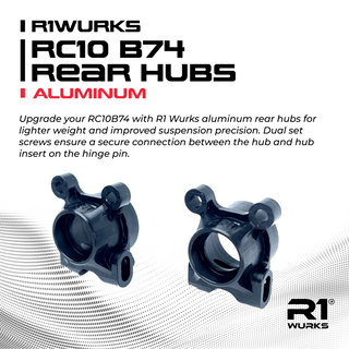 R1WURKS RC10 B74 Rear Hubs, Aluminum