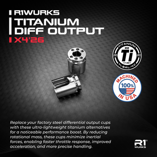 R1WURKS Titanium Diff Output, X4'26 - R1 Brushless Motor Lab, LLC.