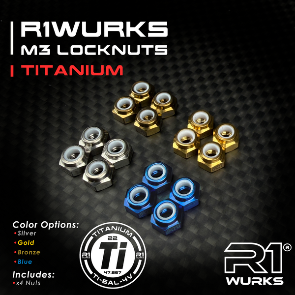 M3 Aluminium Kontermuttern – Schwarz, 10 Stück, Für RC-Modellbau & Leichtbauprojekte